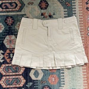 Vintage Plugg cream pleated mini skirt